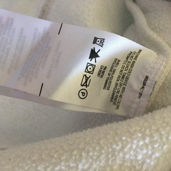 Columbia Cool Intervention Full Zip Up Womens Ivory Fleece Jacket Sz L Athletic - Picture 4 of 5